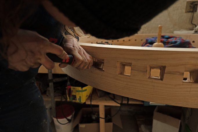 Ring: Esche dreilagig gedämpft und verleimt